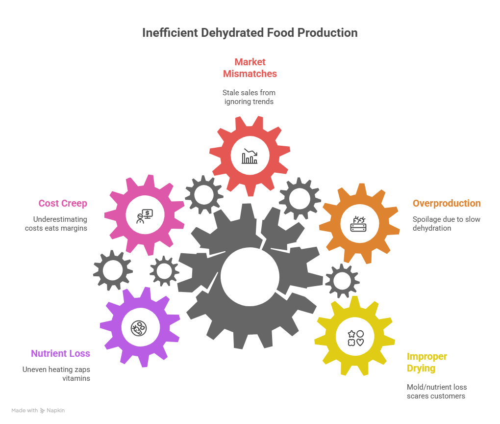 Inefficient Dehydrated Food Production